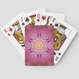 stralingscaleidoscoop van het hart pokerkaarten