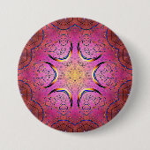stralingscaleidoscoop van het hart ronde button 7,6 cm (Voorkant)