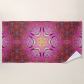 stralingscaleidoscoop van het hart strandlaken (Voorkant)