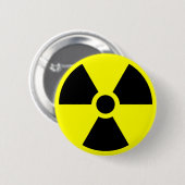 Stralingsdrieblad-symbool Ronde Button 5,7 Cm (Voorkant /achterkant)