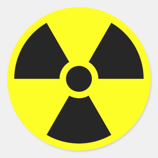 Stralingsdrieblad-symbool Ronde Sticker (Voorkant)