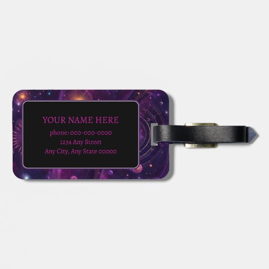 stralingsflux bagagelabel (Achterkant horizontaal)