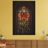 stralingsglas van Roos Canvas Afdruk (Insitu (Woonkamer))