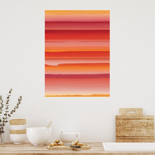 Stralingsgradiënt - Intense kunst voor kleuroverga Poster (Keuken)