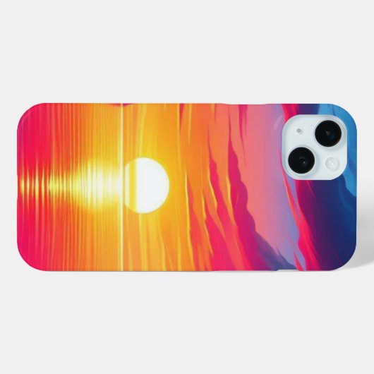 Stralingshorizon: Zonsondergang Glow Case-Mate iPhone Case (Achterkant (horizontaal))