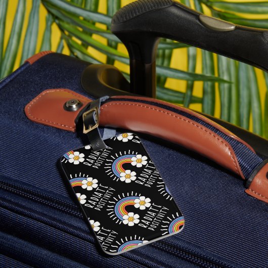 Stralingspositiviteit | Kleurrijke regenboog en bl Bagagelabel (Voorkant Insitu 1)