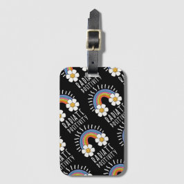 Stralingspositiviteit | Kleurrijke regenboog en bl Bagagelabel