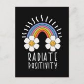 Stralingspositiviteit | Kleurrijke regenboog en bl Briefkaart (Voorkant)