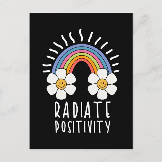 Stralingspositiviteit | Kleurrijke regenboog en bl Briefkaart (Voorkant)