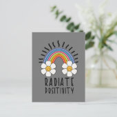 Stralingspositiviteit | Kleurrijke regenboog en bl Briefkaart (Staand voorkant)