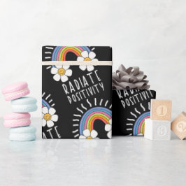 Stralingspositiviteit | Kleurrijke regenboog en bl Cadeaupapier