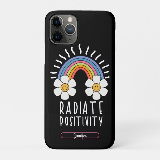 Stralingspositiviteit | Kleurrijke regenboog en bl Case-Mate iPhone Case (Achterkant)