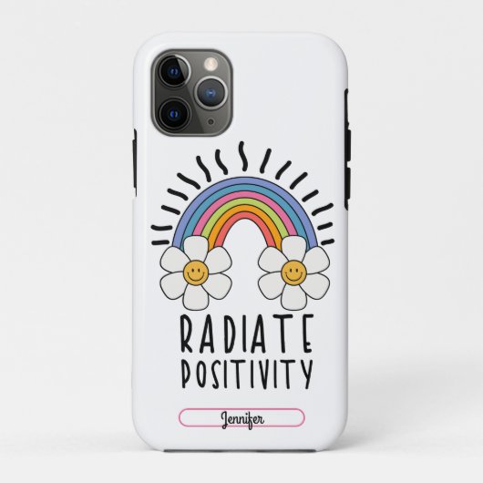 Stralingspositiviteit | Kleurrijke regenboog en bl Case-Mate iPhone Case (Achterkant)