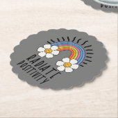 Stralingspositiviteit | Kleurrijke regenboog en bl Kartonnen Onderzetters (Gekanteld)