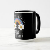 Stralingspositiviteit | Kleurrijke regenboog en bl Mok (Voorkant rechts)