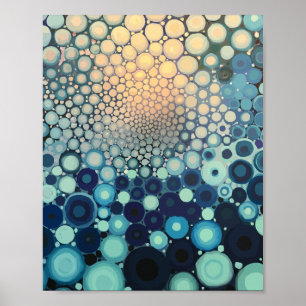 Stralingsspiraal van concentrische cirkels poster