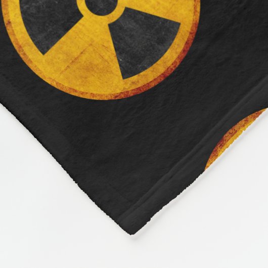 Stralingssymbool Fleece Deken (Hoek)