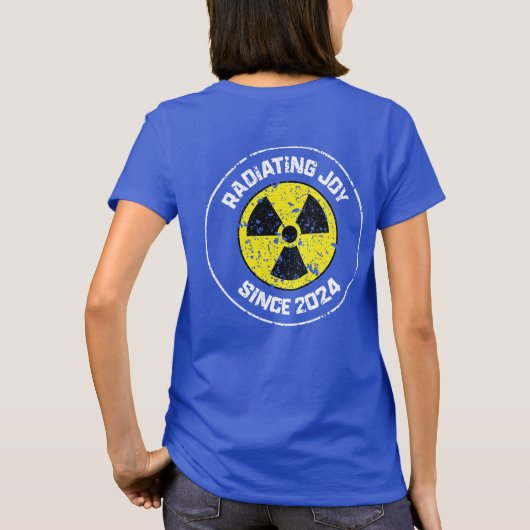 Stralingssymbool Radiating Joy sinds 2024 Grunge T-shirt (Achterkant)