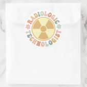 Stralingssymbool, radiologisch technoloog ronde sticker (Tas)