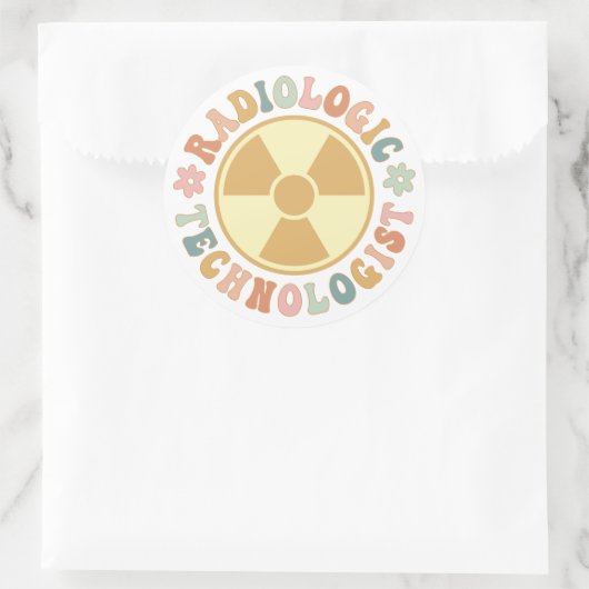 Stralingssymbool, radiologisch technoloog ronde sticker (Tas)