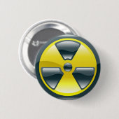 stralingssymbool ronde button 5,7 cm (Voorkant /achterkant)