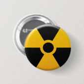 Stralingssymbool Ronde Button 5,7 Cm (Voorkant /achterkant)
