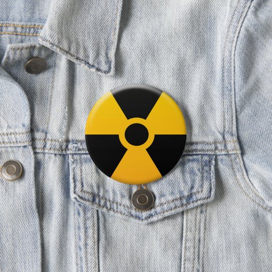 Stralingssymbool Ronde Button 7,6 Cm (In situ)