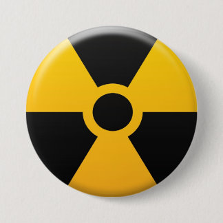 Stralingssymbool Ronde Button 7,6 Cm