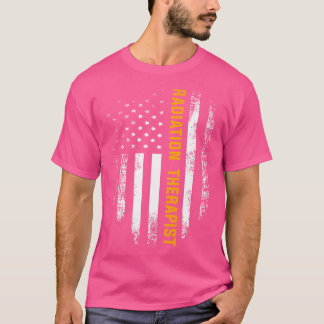stralingstherapeut Amerikaanse vlag voor doct T-shirt