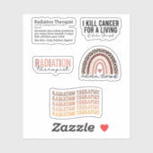 Stralingstherapie, Funny Radiation Therapist Pack Sticker (Vel)