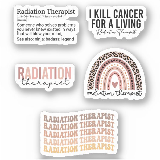 Stralingstherapie, Funny Radiation Therapist Pack Sticker (Voorkant)