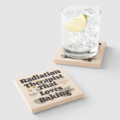 Stralingstherapie houdt van bakken stenen onderzetter (Zijkant)