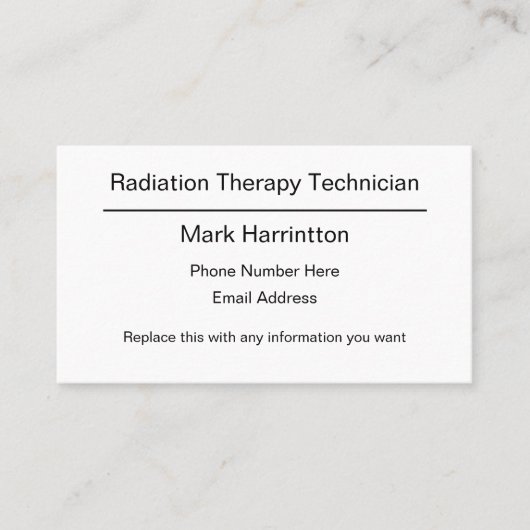 Stralingstherapie Medisch ontwerp Visitekaartje (Voorkant)