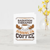 Stralingstherapie op koffie-cafeïne Gif Kaart (Gele Bloem)