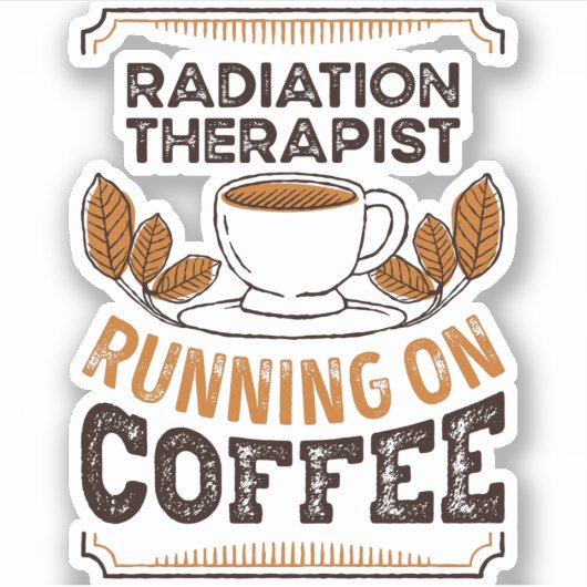 Stralingstherapie op koffie-cafeïne Gif Sticker (Voorkant)