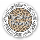 Stralingstherapie, Rad Therapy Afstudeerder Gift Sticker (Voorkant)