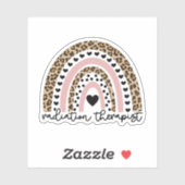 Stralingstherapie regenboog, Rad Therapy Afstudeer Sticker (Vel)