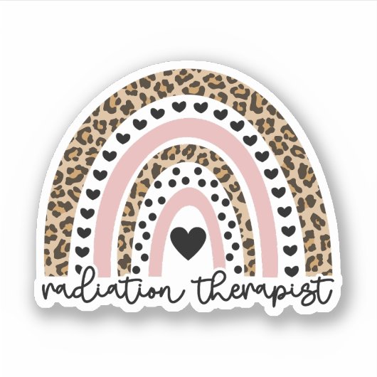 Stralingstherapie regenboog, Rad Therapy Afstudeer Sticker (Voorkant)