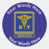 Stralingstherapie RT Caduceus Aangepaste Sticker (Voorkant)