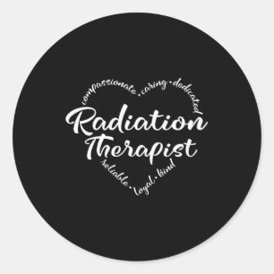 Stralingstherapie, stralingsoncologie ronde sticker