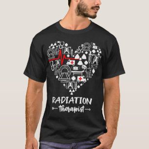 Stralingstherapie Therapist Heart Funny Radiation  T-shirt