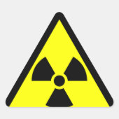 stralingswaarschuwing sticker (Voorkant)