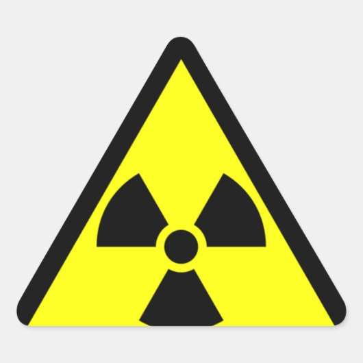 stralingswaarschuwing sticker (Voorkant)