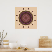 Stralingsweersomstandigheden Mandala Poster (Keuken)