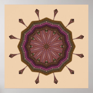 Stralingsweersomstandigheden Mandala Poster