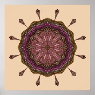 Stralingsweersomstandigheden Mandala Poster