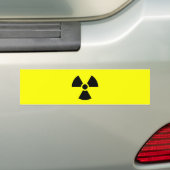 Stralingsymbool Bumpersticker (Op auto)
