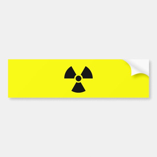 Stralingsymbool Bumpersticker (Voorkant)