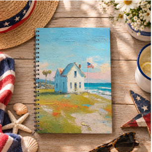strand 4 juli Amerikaanse Onafhankelijkheidsdag Notitieboek