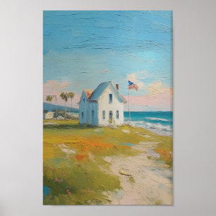  strand 4 juli Amerikaanse Onafhankelijkheidsdag Poster